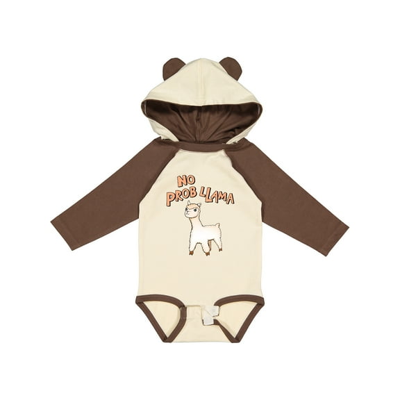 Inktastic No Prob Llama cute llama Boys or Girls Long Sleeve Baby Bodysuit