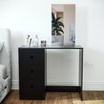 thumbnail image 2 of Boahaus Alexandra Black Vanity Desk with 3 Drawers Basic Knobs, 2 of 5