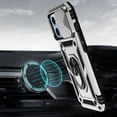 thumbnail image 6 of For Apple iPhone 16 (6.1") Shockproof Edge Bumper with Stand, Camera Lens Protection & 360° Rotate Ring Kickstand Cover ,Xpm Phone Case [ Silver ], 6 of 10
