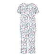 thumbnail image 3 of Rbaofujie Pyjama pour Filles, Col Rond, Imprimé Floral, Manches Courtes, avec Poches, 3 of 6