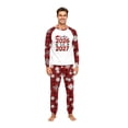 thumbnail image 2 of Yuaguia Matching Family New Year Christmas Pajamas Set, Goodbye 2026 Hello 2027 Long Sleeve Raglan Top and Red Snowflake Plaid Pants, Festive Holiday Sleepwear Loungewear, Men 3XL, 2 of 5