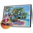 thumbnail image 2 of Pintura de diamante 5D DIY Kit de árbol de coco de taladro cuadrado completo Decoración para el hogar (F1180) Hugtrwg Para estrenar, 2 of 9