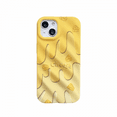 thumbnail image 1 of 3D Wave Shape Phone Case Compatible with iPhone 12 Pro, Soft TPU Flexible Silicone Case, Full Body Screen Camera Protective Cover, Shockproof, Anti-Scratch, Slim Phone Case, Yellow, 1 of 4