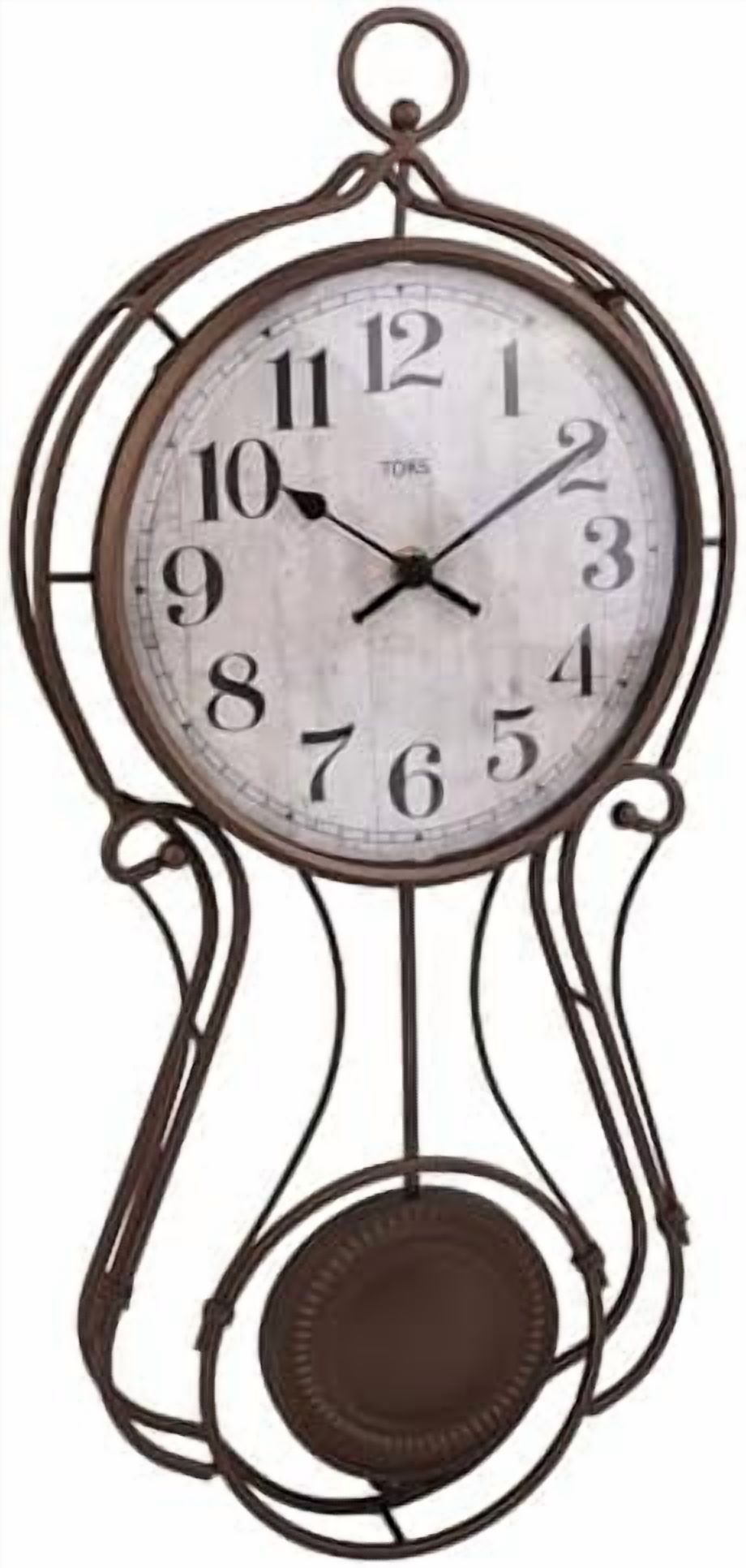 Antique Metal Pendulum Wall Clock - Elegant Regulator Clock for for Living Room & Home Decor & Kitchen Decor & Wall Décor