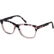 Flower Women's Square Eyeglasses, FLR6010, Lucy, Pink, 52-15-140, with Case