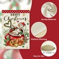 thumbnail image 3 of Hello Winter Hot Cocoa Decorative Garden Flag, Snowman Gingerbread Cookie Candy Red Berry Gold Snowflakes Yard Outside Decorations, Blue Christmas Outdoor Small Home Decor Double Sided 12.5x18, 3 of 6