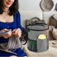 thumbnail image 1 of Bolsa de hombro para tejer, bolsa organizadora para tejer, bolso cilíndrico, bolsa portátil para guardar hilo, bolsa de almacenamiento de lana para gris, 1 of 8