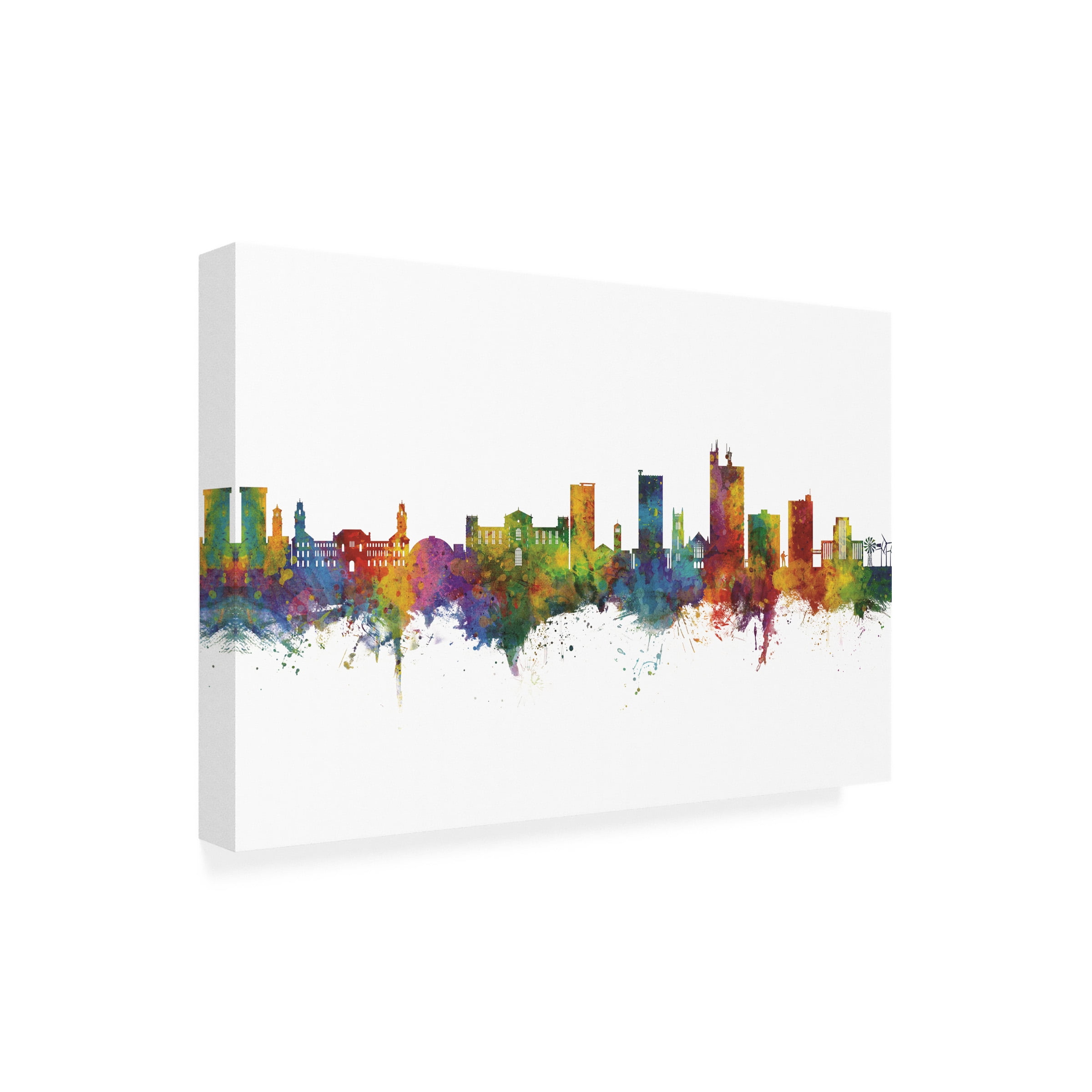 Michael Tompsett 'Lubbock Texas Skyline' Canvas Art