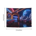 thumbnail image 6 of Uemuo Futuristic Bar Space View Printed 29x37 Inch Tapestry Wall Hanging – Lightweight & Durable – Perfect for Dorm Decor, Beach Throw, Sofa Cover, Tablecloth, 6 of 8