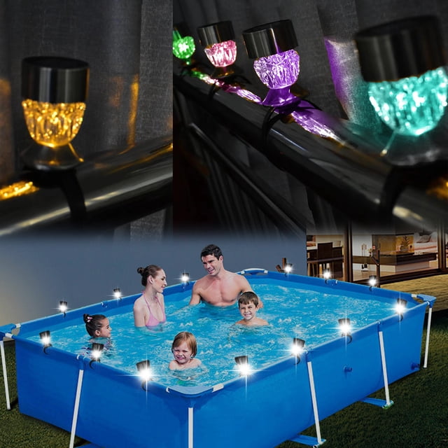 Xihbxyly Lámpara Solar de Pared, Luces Led Impermeables para Exteriores, Iluminación Automática Día-Noche, Protección Ip65 Duradera, Decoración para Vallas de Jardín, Fácil Instalación, Juego de 4, C