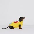 thumbnail image 5 of HQREA Dachshund Dog Fleece Dinosaur Costume Sleeveless Onesie Turtleneck Mini Dachshund Outfit, 5 of 6