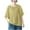 Green, variant on Dropped Shoulder Tee for Women Short Sleeve Round Neck Top, Solid Color Linen-Like Shirt Modern Casual Blouse with Side Slit Hem