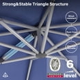 thumbnail image 4 of LAUSAINT HOME Outdoor Patio Umbrella with Base Included, 11 Feet Large Cantilever Windproof Offset Umbrella with 360-degree Rotation for Backyard, Pool, Lawn, Deck, Navy Blue, 4 of 9