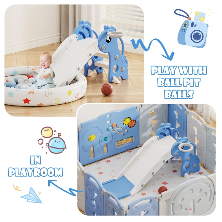 XJD 3-in-1 Kids Climbing Toys Slider, Indoor Outdoor Toddler Slide