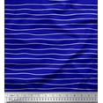 thumbnail image 1 of Soimoi Blue Poly Georgette Fabric Artistic Waves Abstract Print Sewing Fabric Yard 42 Inch Wide, 1 of 3
