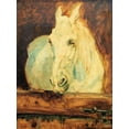 thumbnail image 2 of Toulouse-Lautrec, Henri de 25x32 Black Ornate Wood Framed with Double Matting Museum Art Print Titled - The Grey Horse, 2 of 4