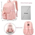 thumbnail image 4 of AO ALI VICTORY Laptop Backpack 15.6 inch Kids  School Bag College Backpacks  Travel  Large Bookbags for Teens Girls Women Students (Pink), 4 of 7