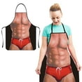 thumbnail image 3 of Bzdzmqm under $5 Funny Apron, Funny Full Dress Apron Muscle Man, Jeans Design Kitchen Apron, Humorous Cooking Apron, Novelty Gift Apron, Party Costume Apron, 3 of 3