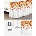 thumbnail image 3 of Maple Leaves Bed Skirt King Size 16 Inch Drop, Fall Leaf Autumn Plant Floral Wrap Around Dust Ruffle Bedskirts, Wrinkle & Fade Resistant Easy Fit Bedskirt with Adjustable Elastic, 3 of 8