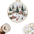 thumbnail image 1 of Christmas Embroidery KIT,Adults Kids DIY Handmade,Hand Embroidery Kits With Stamped Embroidery Pattern, 1 of 5