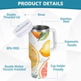 thumbnail image 2 of Yayeee 30oz Double-Wall Insulated Stainless Steel Tumbler with Handle Bottle, Candy Lemon Slices, 2 of 8