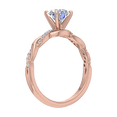 thumbnail image 2 of 0.87 Carat Prong Set Solitaire Diamond Engagement Ring Band in 14K Rose Gold (Ring Size 4), 2 of 5