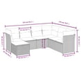 thumbnail image 2 of vidaXL 7 Piece Patio Sofa Set with Cushions Gray Poly Rattan, 2 of 4