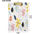 thumbnail image 3 of GZHJMY Cartoon Colored Flowers Clipboard,Standard A4 Letter Size Hardboard Office Clipboards with Low Profile Clip for Classrooms, Offices,Students-Silver Clip3 Whiteboard Clipboards, 3 of 7