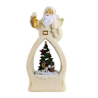 Roman LED Swirl Gold Angel With Bird Lantern - 12.7 Inch Battery-Operated Tabletop Decoration