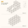thumbnail image 4 of Pet Fence, DIY Small Animal Cage with Waterproof Mat, Indoor Metal Mesh Pet Enclosure, for Puppy, Guinea Pig, Bunny, Turtle, and Chick, 11.8" x 11.8", 24 Panels, Black, 4 of 9