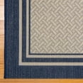 thumbnail image 4 of Gertmenian Paseo Soroa Modern Border Sand Navy Outdoor Indoor Area Rug, 6'x9', 4 of 6