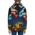 thumbnail image 6 of Kdxio Playful Colorful Dragons Flowers Pattern Kids Boys Girls Zip Up Hoodie 3D Printed Hooded Sweatshirt Hoody Coat with Pocket 7-12 Y-Small, 6 of 6