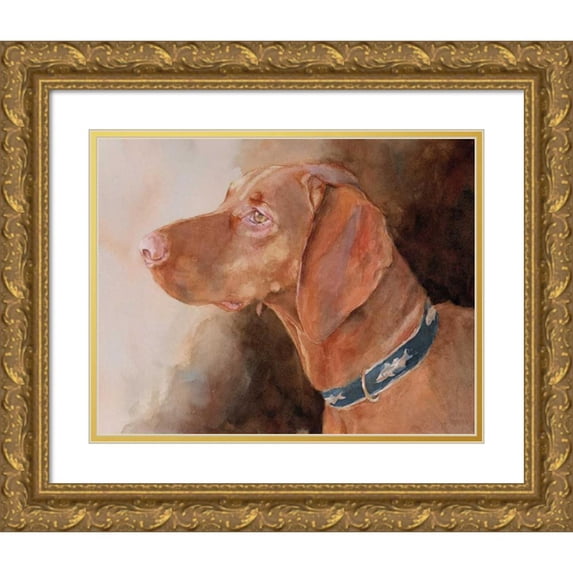 Fagan, Edie 14x12 Gold Ornate Wood Framed with Double Matting Museum Art Print Titled - Bowden Vizsla