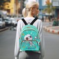thumbnail image 7 of JIALIOU Mini Backpack Purse for Women Quilted Casual Daypack Small Travel Shoulder Bag, Cute Skeleton Dancing with Star, 7 of 7