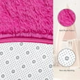 thumbnail image 3 of DweIke Round Rug for Bedroom,Soft Shaggy Area Rugs for Living Room Decor,Fluffy Circle Carpets for Nursery,4'x4',Hot Pink, 3 of 7