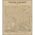 thumbnail image 2 of Clark 12x13 Black Ornate Wood Framed with Double Matting Museum Art Print Titled - Young County Texas - Clark 1897, 2 of 4