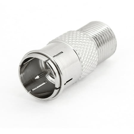 Male Stem Connector Unique Bargains M/F Quick Male Plug RF to F Type Female Coax Adapter Connector Silver Tone ()