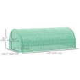 thumbnail image 3 of Outsunny Large Walk-in Greenhouse, 20'x10'x6' Tunnel Greenhouse, Green, 3 of 10