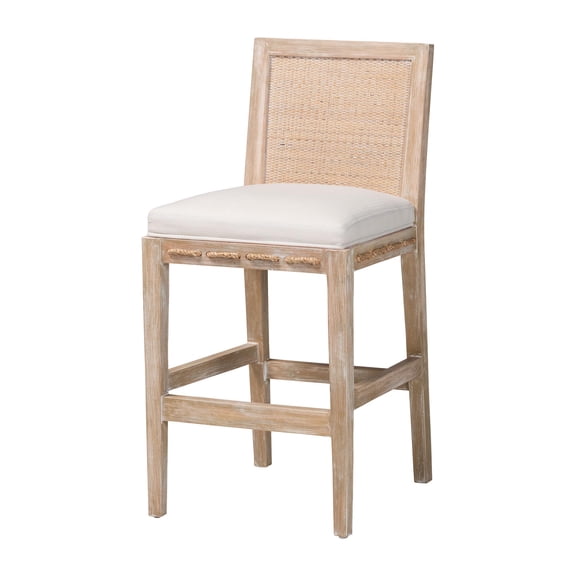 bali & pari Ashford Cottage Counter Stool, Counter Height, Whitewash Beige