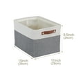 thumbnail image 4 of DECOMOMO 15 x 11 x 9.5 in Foldable Fabric Storage Bin, Slate Grey and White, Set of 3 Count Pack, 4 of 4