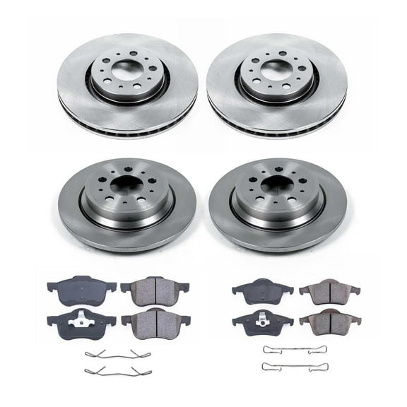 Ultimate Brakes Front and Rear Ceramic Brake Pad and Rotor Kit with Hardware WM81320