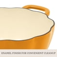 thumbnail image 6 of The Pioneer Woman 3.5-Quart Pumpkin Enameled Cast Iron Dutch Oven, Ochre, 6 of 15