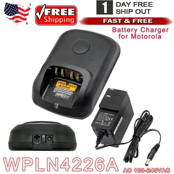 Charger for Motorola XPR7550 XPR7550e XPR3300 XPR3300e XPR3500 XPR3500e XPR7350 XPR7350e WPLN4226A Radios Rapid Battery Charger