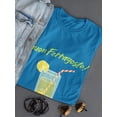 thumbnail image 3 of Buon Ferragosto Cool Drink T-Shirt Women -Image by Shutterstock, Female Medium, 3 of 4