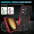 thumbnail image 6 of Decase for Samsung Galaxy S24 2024 New Military Grade Shockproof Case,Heavy Duty Phone Cover Case with Slide Camera Protector & Ring Kickstand [Support Mag-Safe] , Black+Red, 6 of 9