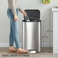 thumbnail image 6 of 8 Gallon Stainless Steel Kitchen Trash Can with Soft-Close Lid and Inner Bucket for Home Office, 6 of 7