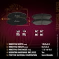 thumbnail image 2 of Metrix Premium Chassis Parts - Front Semi-Metallic Disc Brake Pad Set D1210 Fits Toyota RAV4 Scion xD xB Pontiac Vibe Coralla Matrix, 2 of 9