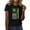 Black, variant on BiZtdJrK St.Patrick's Day Shirts for Women Irish Cute Shamrock Graphic T Shirt Funny Short Sleeve Holiday Tee Tops Green S