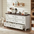 thumbnail image 5 of Joaxswe 4-Piece Bedroom Furniture Set, Nightstand with USB Charging & 3 Drawers, Tall 6-Drawer and Wide 6-Drawer Dresser with Anti-Tip Safety - White, 5 of 9