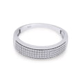 thumbnail image 3 of 1/3 Ct Round Cut Lab Created Moissanite Diamond Mens Wedding Band Ring In 14K White Gold Plated Sterling Silver(G-H Color,VVS1 Clarity,0.33 Cttw)-8.5, 3 of 9